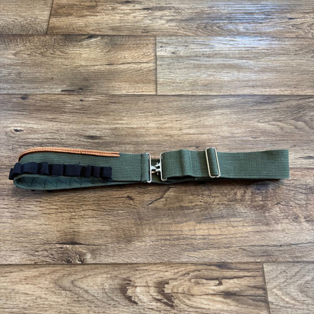 Vintage Green Canvas Military Bandolier Ammunition Belt